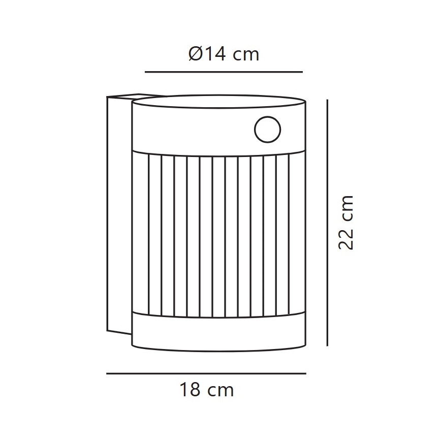Nordlux - LED Solar wandlamp met sensor COUPAR LED/3,2W/5V 3000K IP44