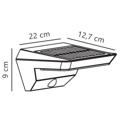 Nordlux - LED Solar wandlamp met sensor AGENA LED/5W/3,7V IP44 2200 mAh