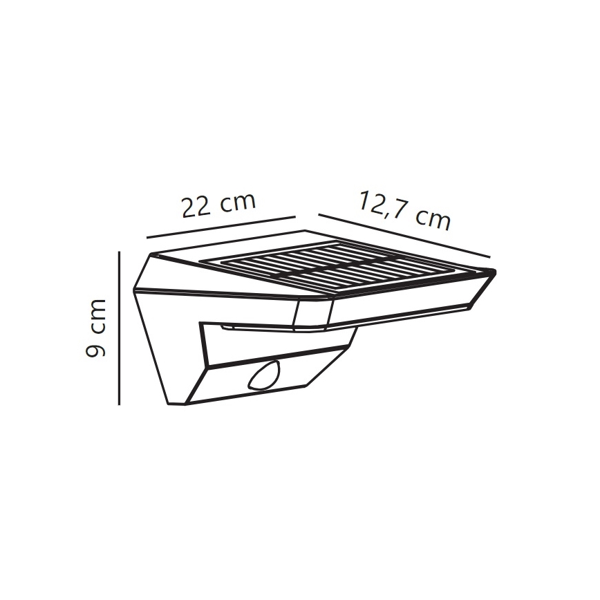 Nordlux - LED Solar wandlamp met sensor AGENA LED/5W/3,7V IP44 2200 mAh