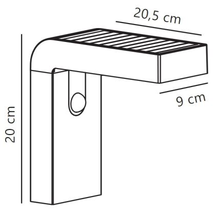 Nordlux - LED Solar wandlamp met sensor ALYA LED/5W/3,7V IP44 2200 mAh