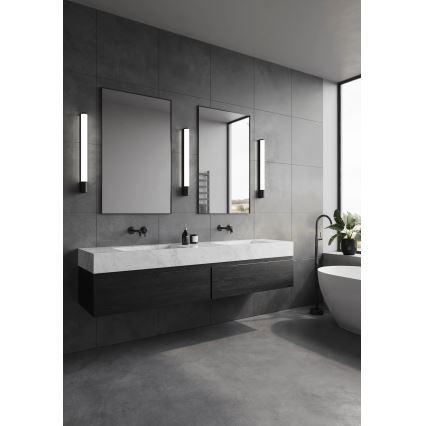 Nordlux - LED-spiegelverlichting met geïntegreerd stopcontact MALAIKA LED/15W/230V IP44 68,4cm zwart