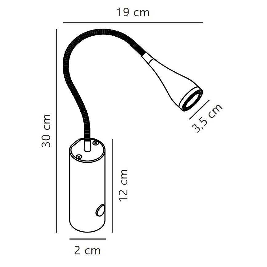 Nordlux - LED Wandspot MENTO LED/3W/230V wit
