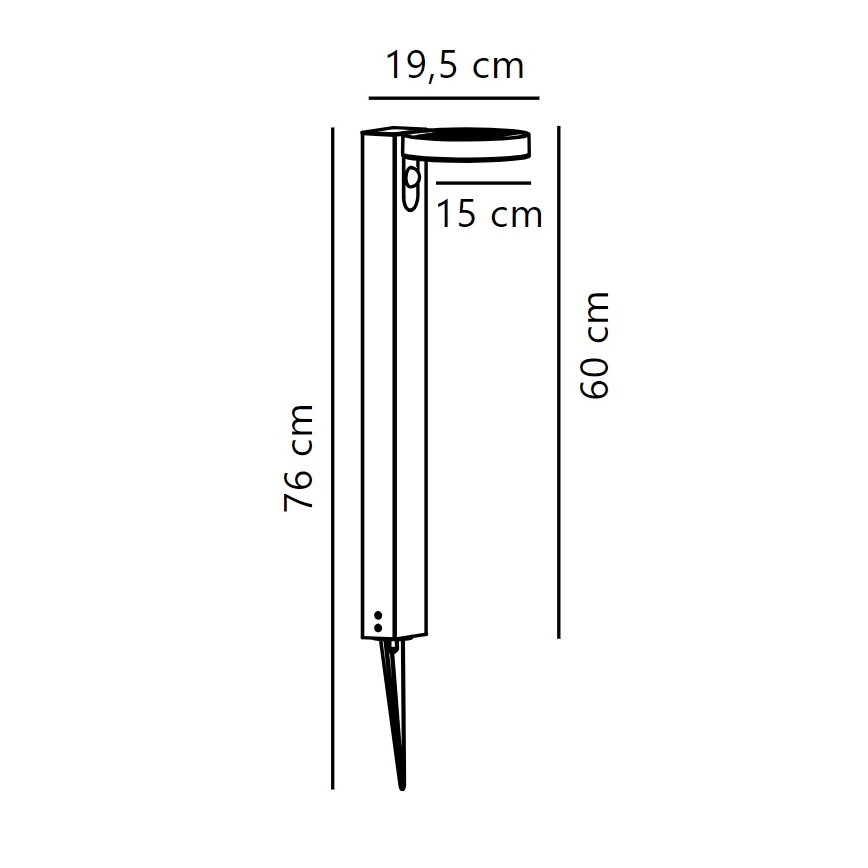 Nordlux - LED Zonne-energie lamp met sensor RICA LED/5W/3,7V 2200 mAh IP44