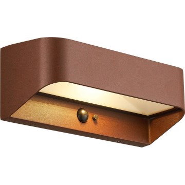 Nordlux - LED zonnelamp met sensor MARCELLIO LED/5W/5V IP54 2200 mAh bruin