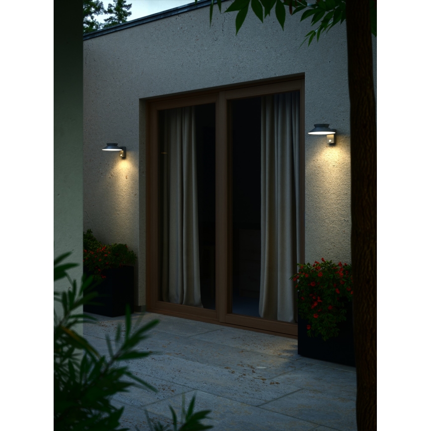 Nordlux - LED zonne-wandlamp met sensor JUSTINA LED/5W/3,7V IP44 1800 mAh