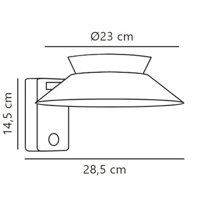 Nordlux - LED zonne-wandlamp met sensor JUSTINA LED/5W/3,7V IP44 1800 mAh