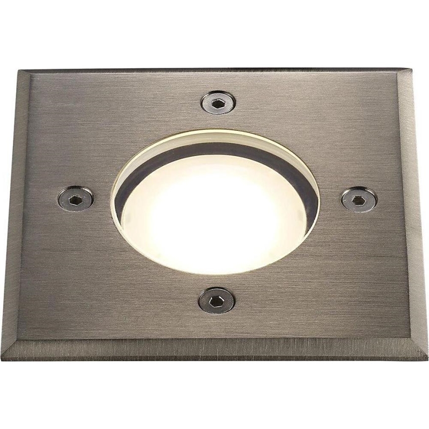 Nordlux - Oprit verlichting voor buiten PATO 1xGU10/35W/230V IP65 mat chroom hoekig