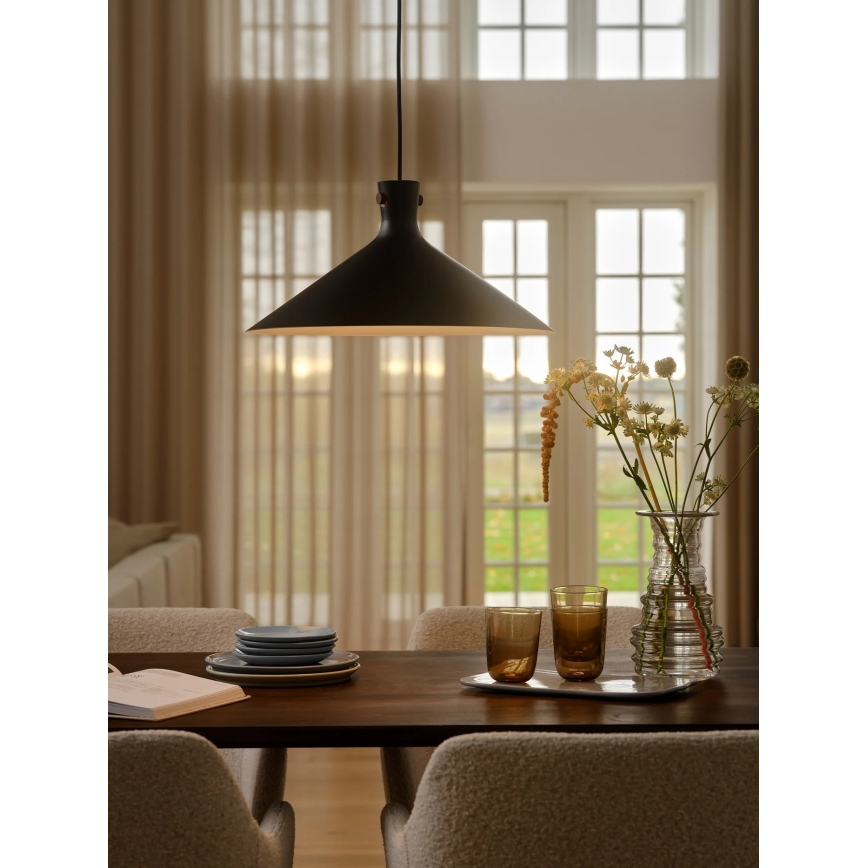 Nordlux - Pendellamp aan snoer DORINA 1xE27/60W/230V zwart Ø 45 cm