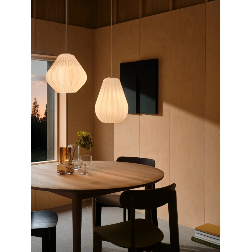 Nordlux - Pendellamp met kabel SALLINO 1xE27/15W/230V Ø 24 cm wit