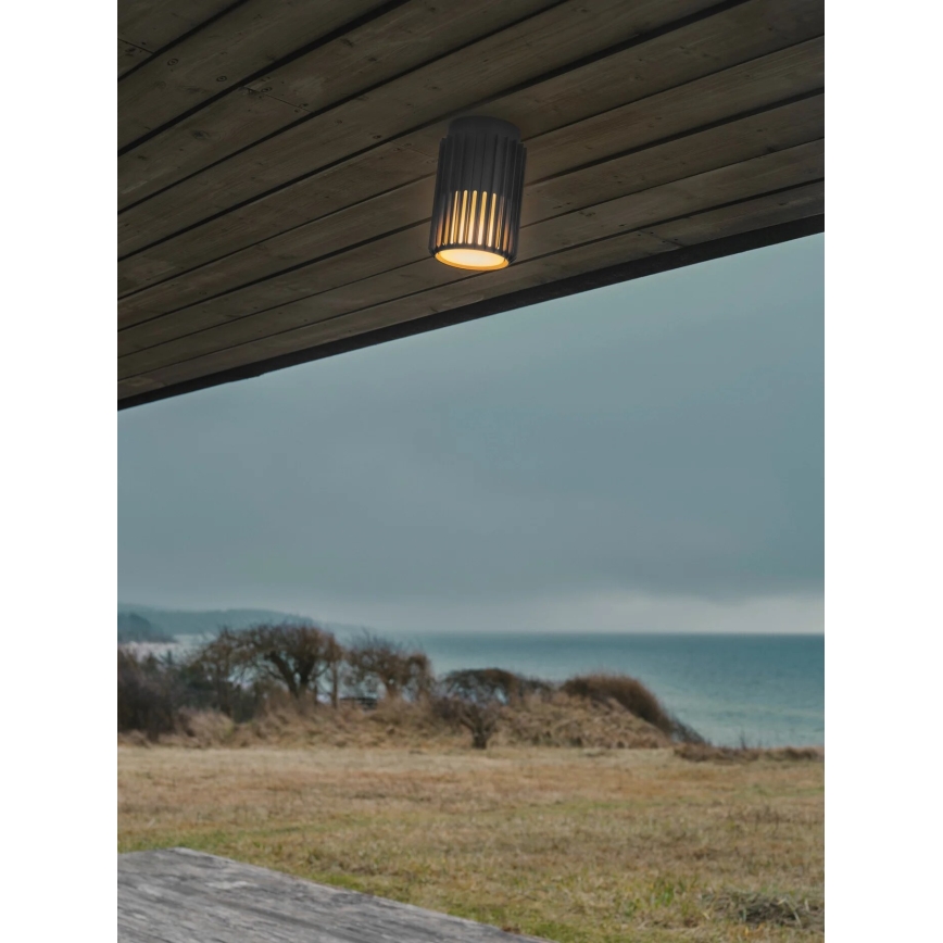 Nordlux - Plafondlamp voor buiten ALUDRA 1xE27/15W/230V antraciet