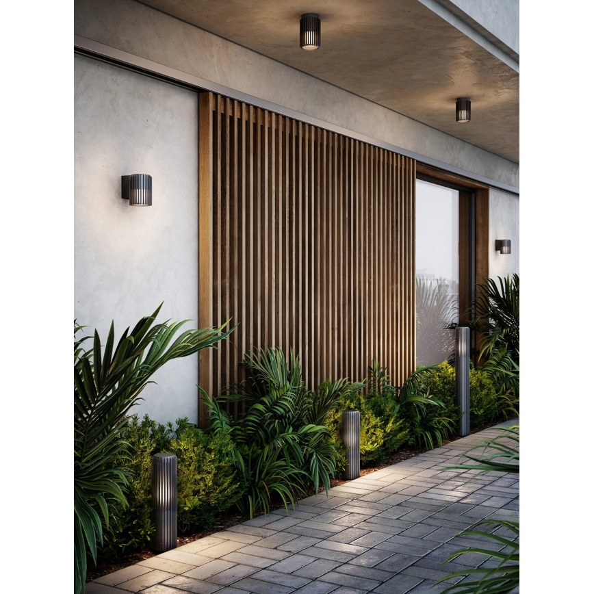 Nordlux - Plafondlamp voor buiten ALUDRA 1xE27/15W/230V antraciet