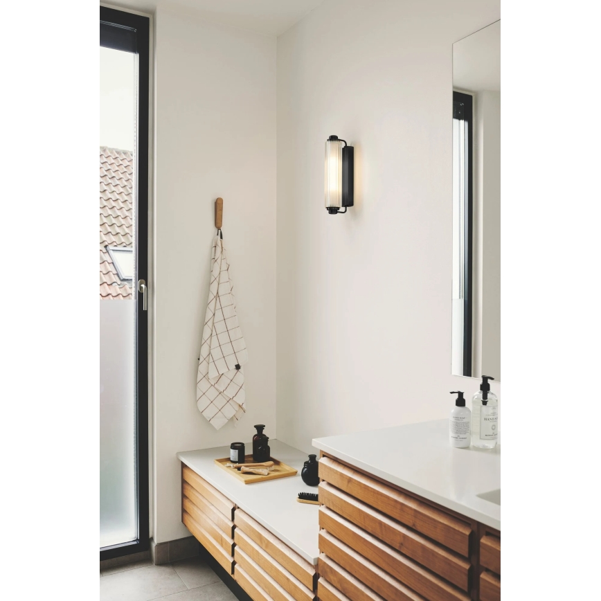 Nordlux - Spiegelverlichting NIMAL voor de badkamer 2xE14/25W/230V IP44 zwart