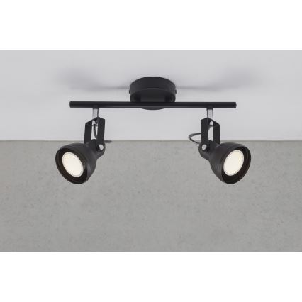 Nordlux - Spot ASLAK 2xGU10/35W/230V zwart