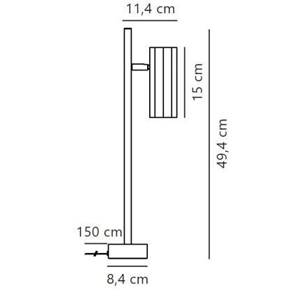 Nordlux - Tafellamp ALANIS 1xGU10/15W/230V zwart
