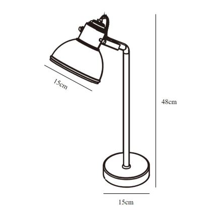 Nordlux - Tafellamp ASLAK 1xE27/15W/230V