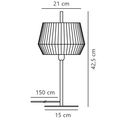 Nordlux - Tafellamp DICTE 1xE14/40W/230V wit/zwart