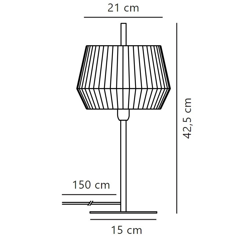 Nordlux - Tafellamp DICTE 1xE14/40W/230V wit/zwart