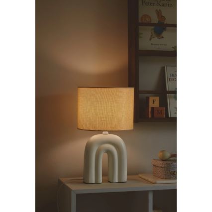 Nordlux - Tafellamp HAZE 1xE27/40W/230V beige
