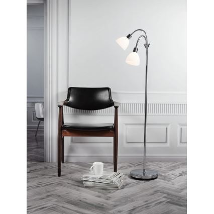Nordlux - Vloerlamp RAY 2xE14/25W/230V glanzend chroom