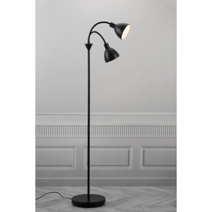 Nordlux - Vloerlamp RAY 2xE14/25W/230V zwart