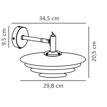 Nordlux - Wandlamp BRETAGNE 1xG9/25W/230V antraciet