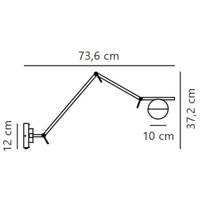 Nordlux - Wandlamp CONTINA 1xG9/5W/230V zwart
