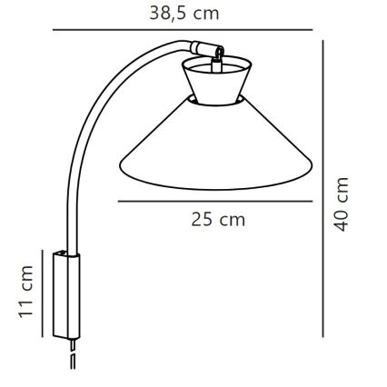 Nordlux - Wandlamp DIAL 1xE27/40W/230V wit