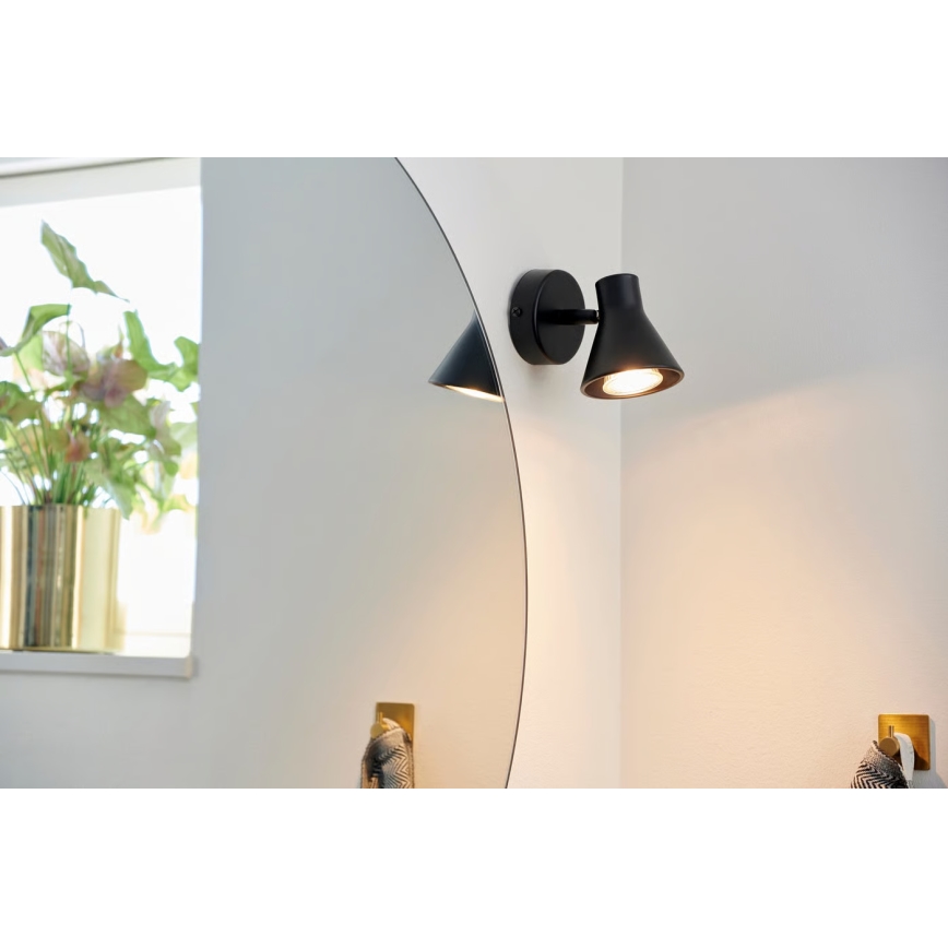 Nordlux - Wandlamp EIK 1xGU10/35W/230V zwart