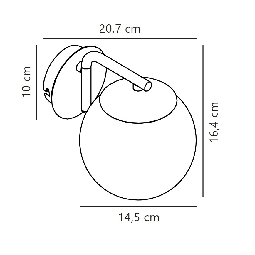 Nordlux - Wandlamp GRANT 1xE14/40W/230V zwart
