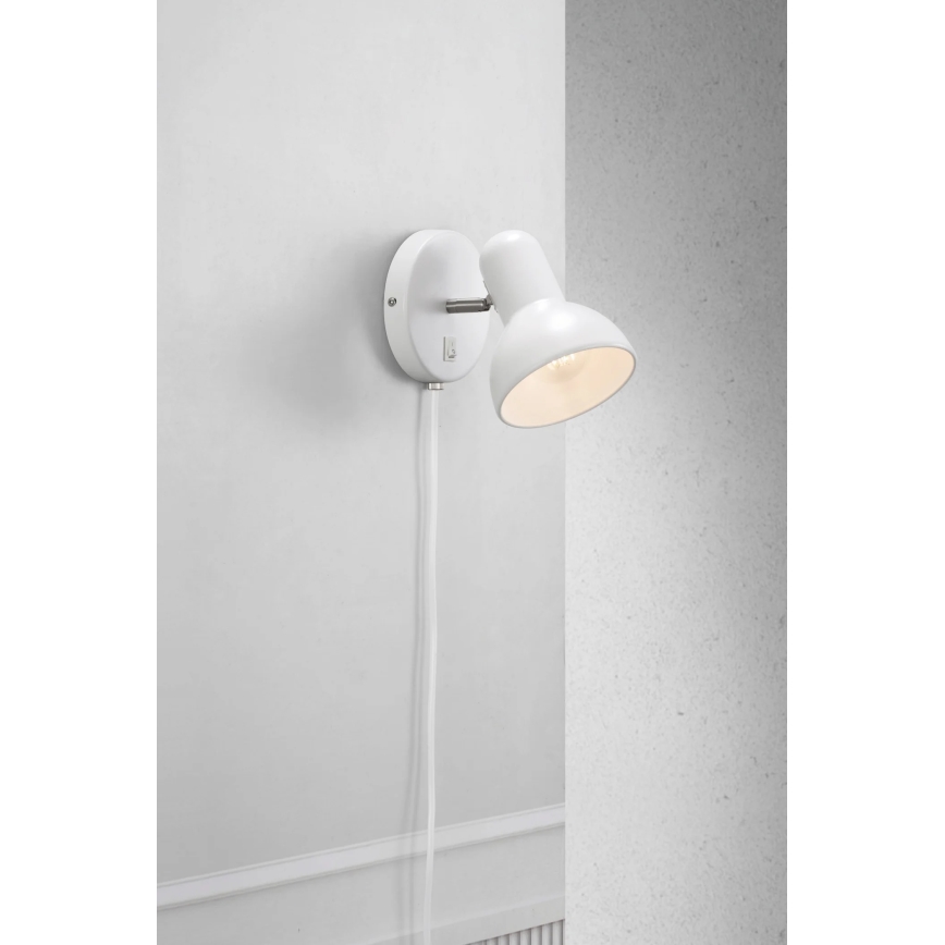 Nordlux - Wandlamp TEXAS 1xE27/60W/230V wit