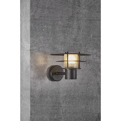 Nordlux - Wandlamp voor buiten BASTIA 1xE14/12W/230V IP54 zwart