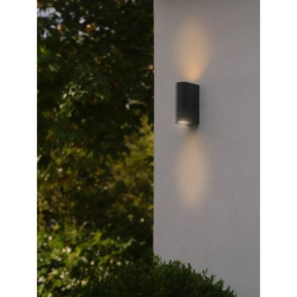 Nordlux - Wandlamp voor buiten DION 2xGU10/25W/230V IP44 zwart