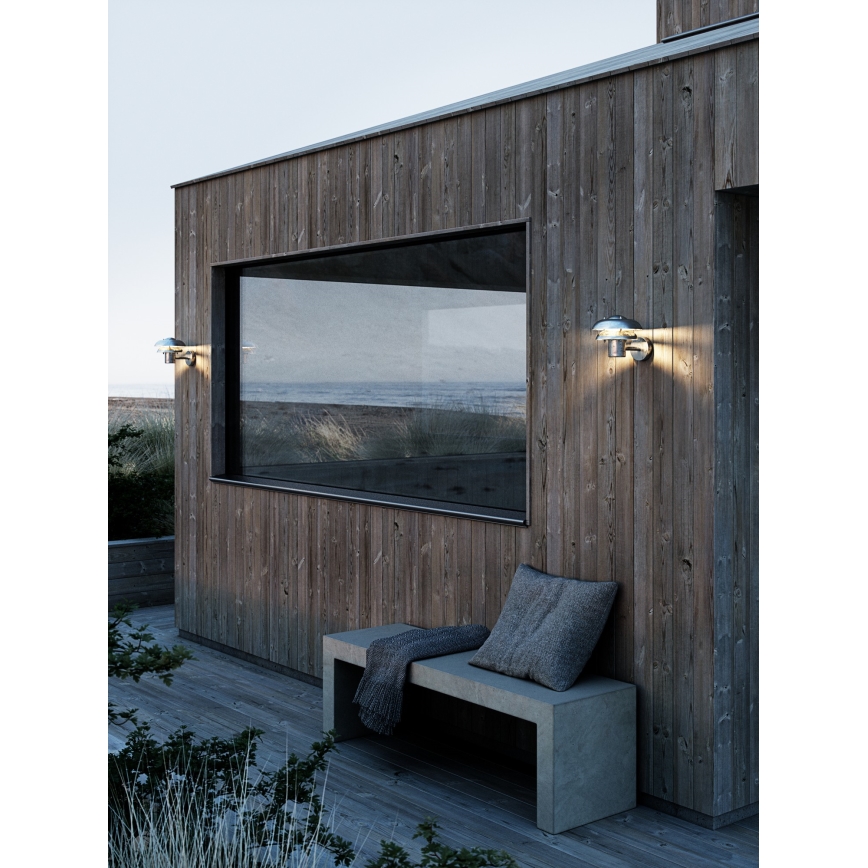 Nordlux - Wandlamp voor buiten KURNOS 1xE14/12W/230V IP54 mat chroom