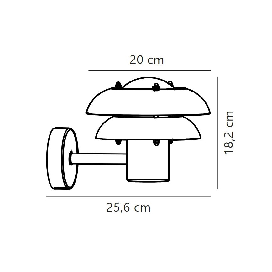 Nordlux - Wandlamp voor buiten KURNOS 1xE14/12W/230V IP54 mat chroom
