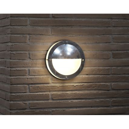Nordlux - Wandlamp voor buiten MALTA 1xE27/60W/230V IP54 zilver