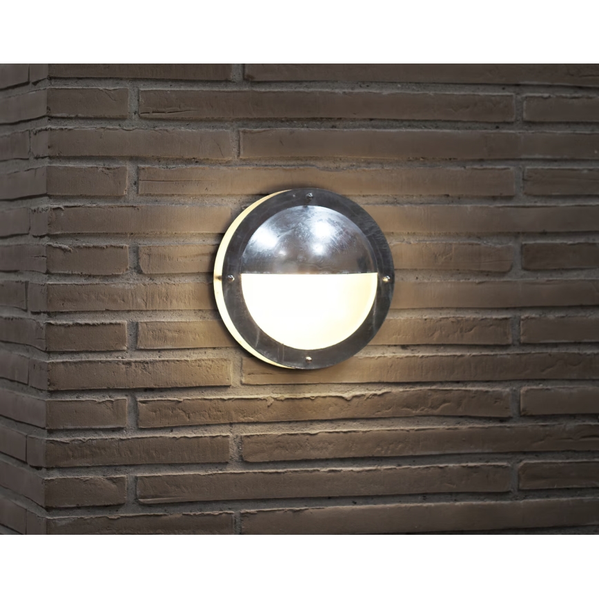 Nordlux - Wandlamp voor buiten MALTA 1xE27/60W/230V IP54 zilver
