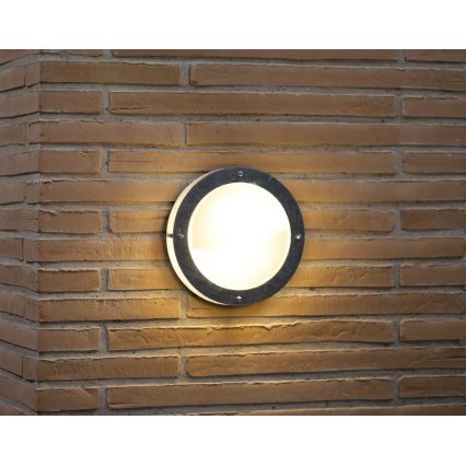 Nordlux - Wandlamp voor buiten MALTA 1xE27/60W/230V zilver