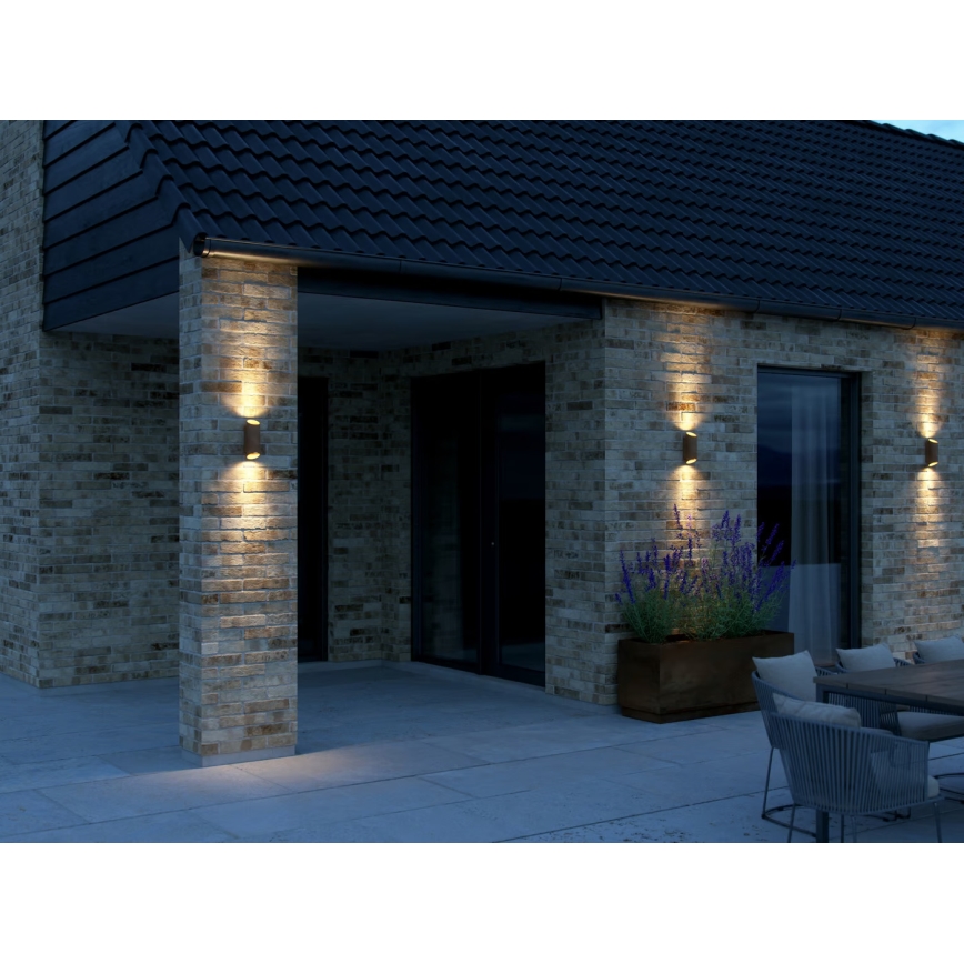 Nordlux - Wandlamp voor buiten NIKO 2xGU10/35W/230V IP54
