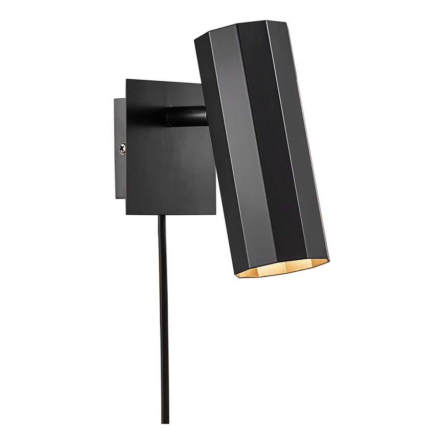 Nordlux - Wandspot ALANIS 1xGU10/15W/230V zwart
