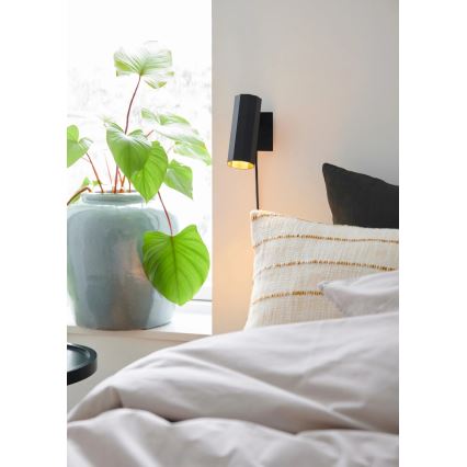 Nordlux - Wandspot ALANIS 1xGU10/15W/230V zwart