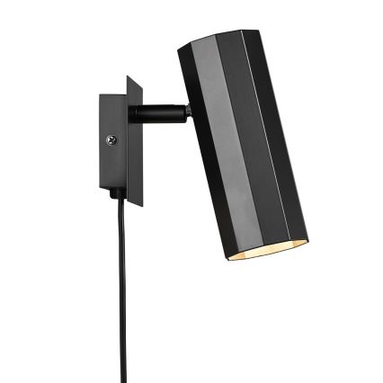 Nordlux - Wandspot ALANIS 1xGU10/15W/230V zwart