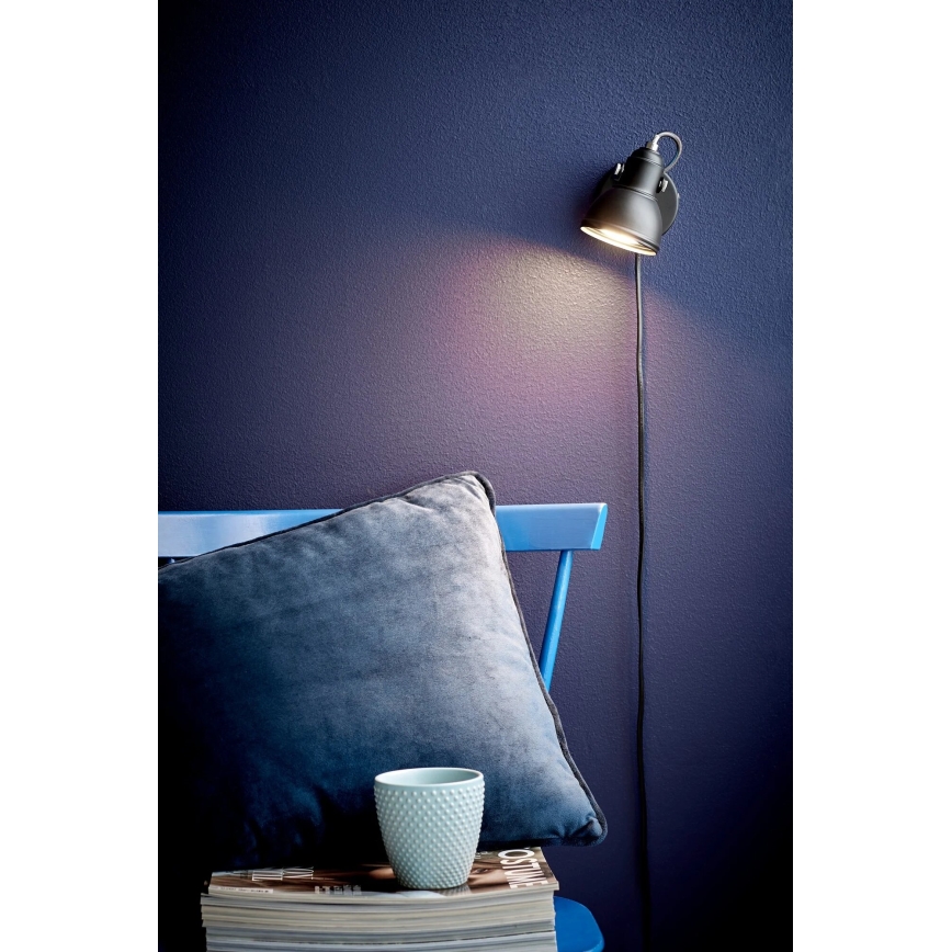 Nordlux - Wandspot ASLAK 1xGU10/35W/230V zwart