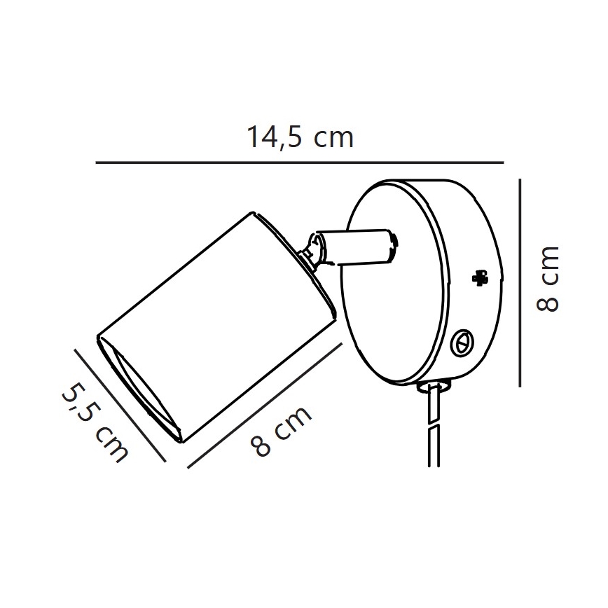 Nordlux - Wandspot EXPLORE 1xGU10/7W/230V wit