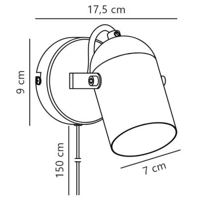 Nordlux - Wandspot LOTUS 1xE14/40W/230V
