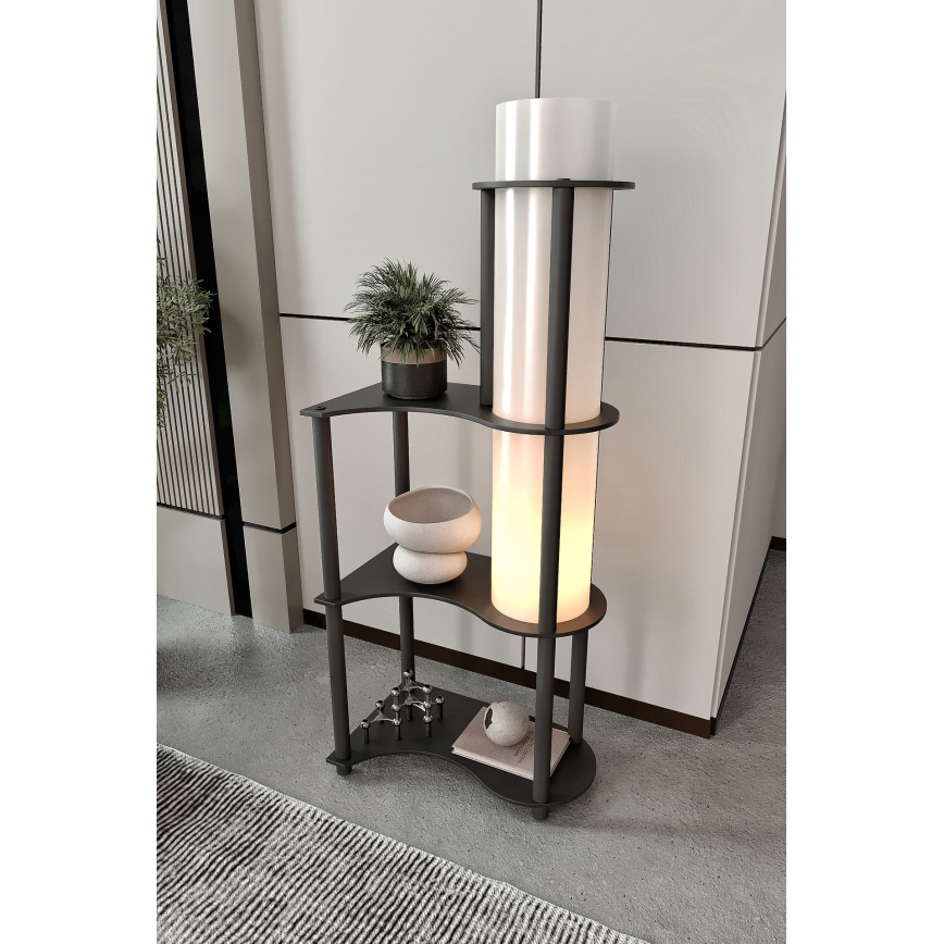 NOTO staande lamp met planken 1xE27/40W/230V zwart