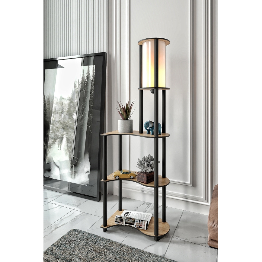 NOTO vloerlamp met planken 1xE27/40W/230V beige/zwart