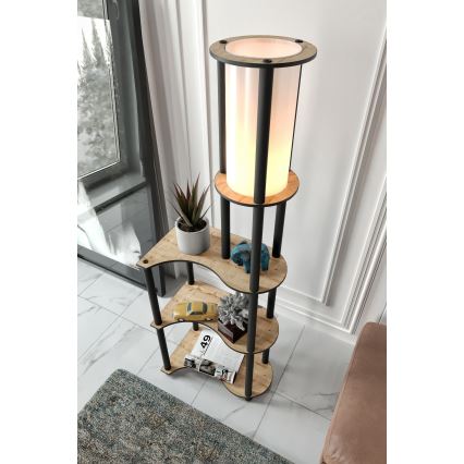 NOTO vloerlamp met planken 1xE27/40W/230V beige/zwart