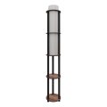 NOTO Vloerlamp met Planken 1xE27/40W/230V Bruin/Zwart