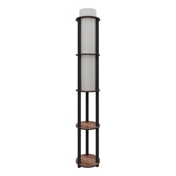 NOTO Vloerlamp met Planken 1xE27/40W/230V Bruin/Zwart