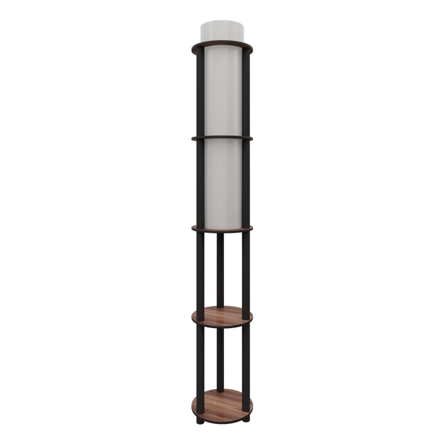 NOTO Vloerlamp met Planken 1xE27/40W/230V Bruin/Zwart